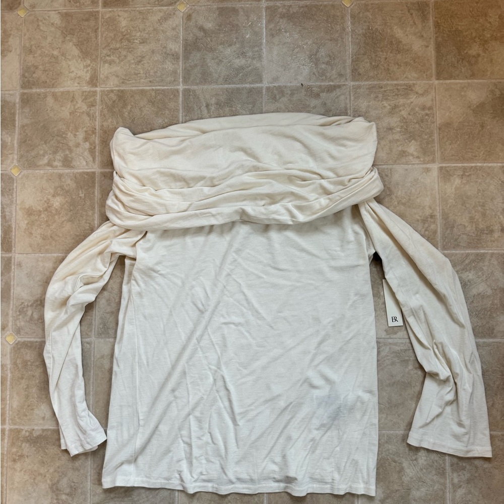 Banana Republic Off-Shoulder Cream Blouse